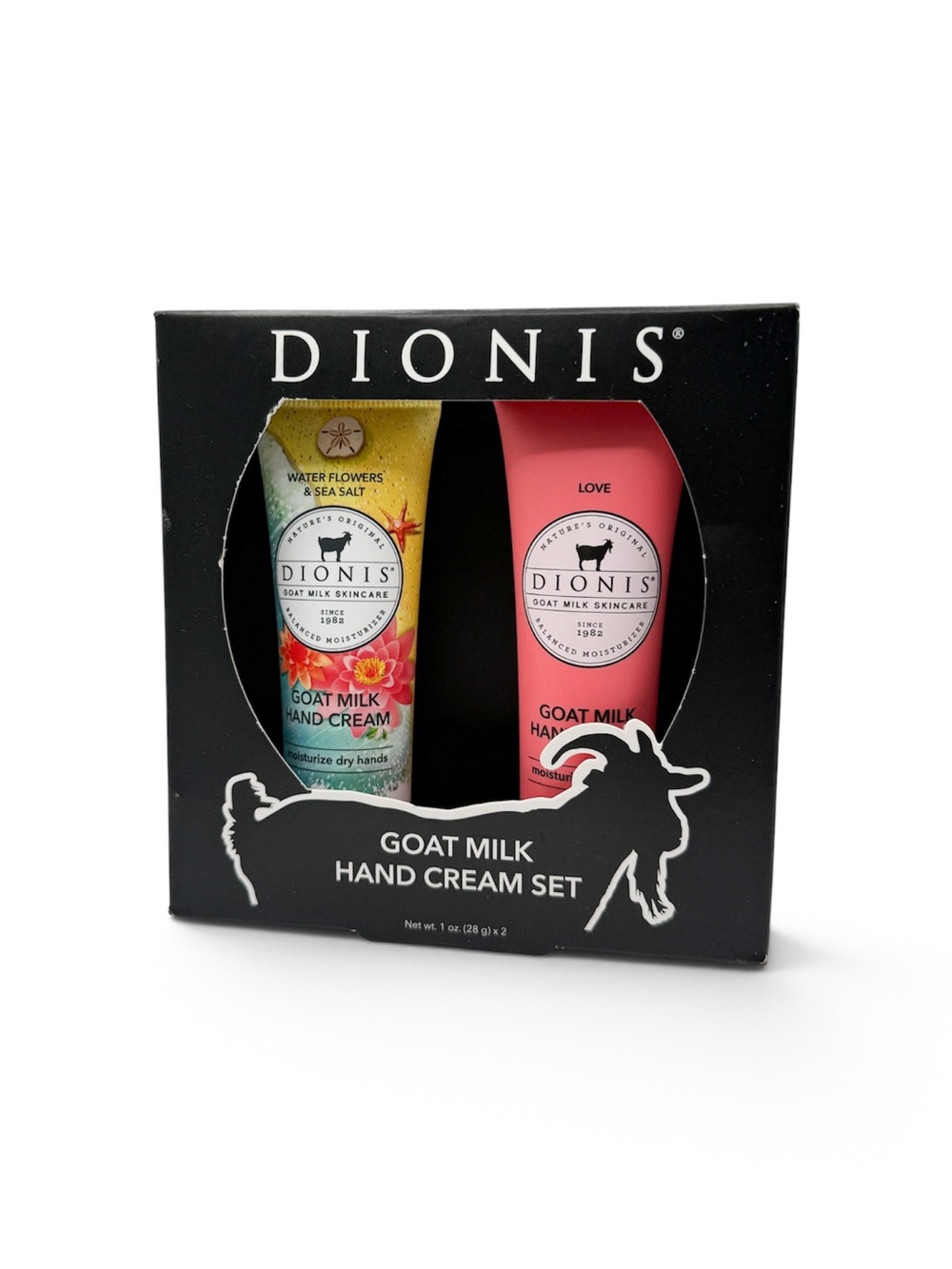 Dionis Goat Milk Hand Cream 2-Piece Gift Set Love & Water Flowers Sea Salt